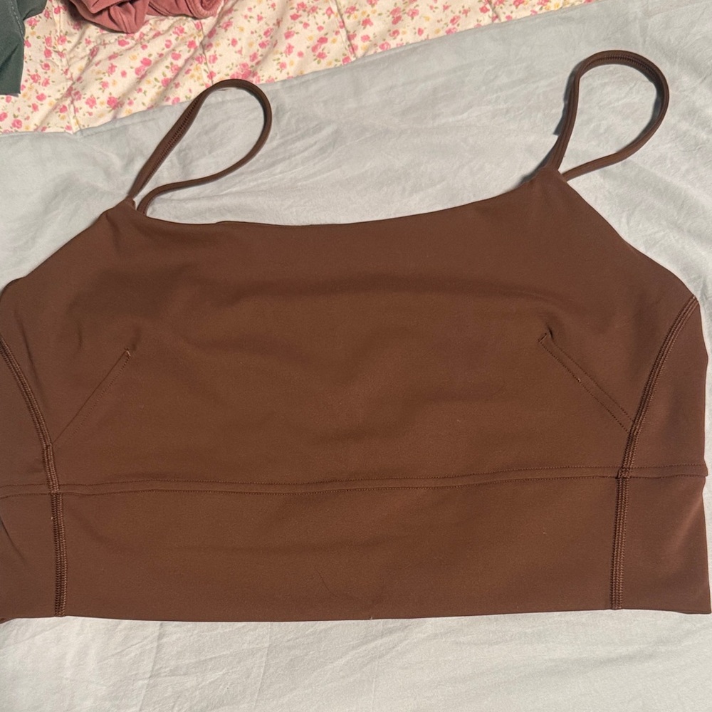 lululemon athletica Chocolate Brown Spaghetti-Strap Sports Bra